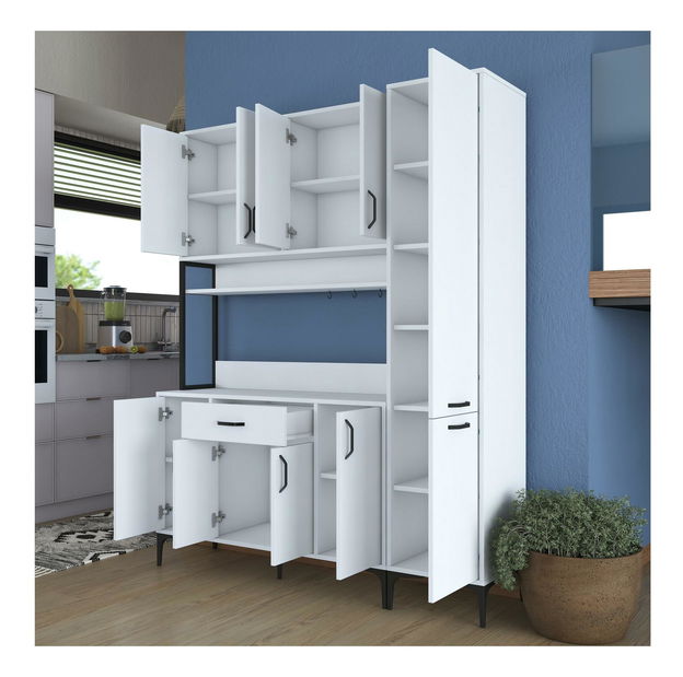 Dulap de bucătărie Jenaretta 34 (alb + negru)