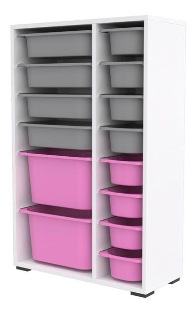 Organizator jucării Dremonka 7 (alb + Gri + roz)