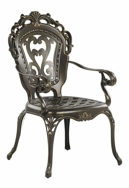 Set 2 ks. záhradných stoličiek SAPRENA (hliník) (hnedá)