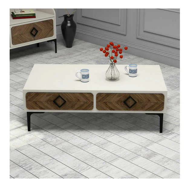 Masă de cafea Simba (Nuc + Crem)