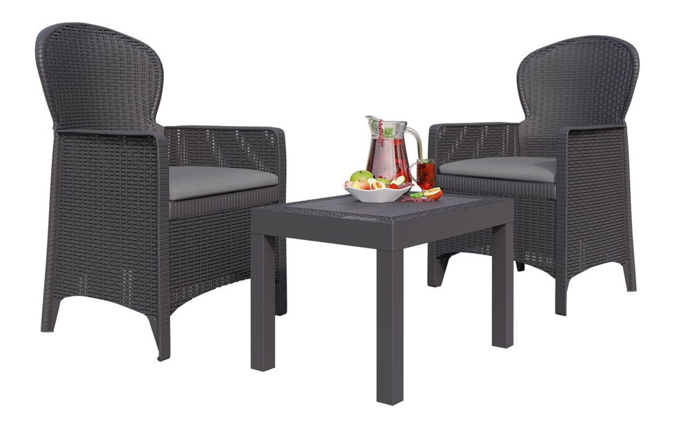 Záhradný nábytok Nuphar (antracyt / antracyt + tmavošedý) *výpredaj