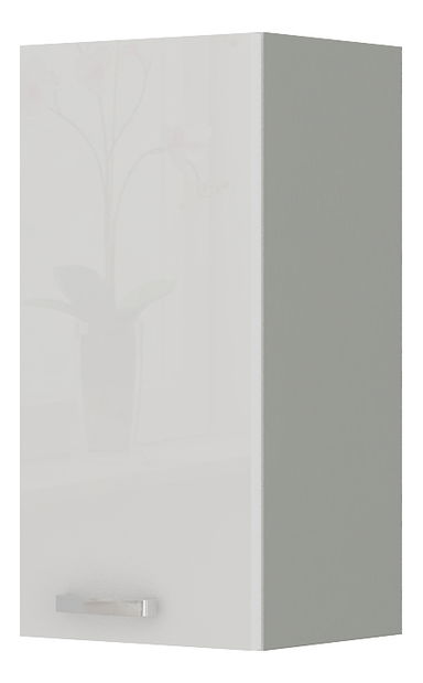 Dulap superior de bucătărie Brunea 30 G-72 1F (gri + alb lucios)