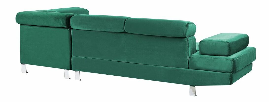Rohová sedačka NOTRALE (zelená) (P)
