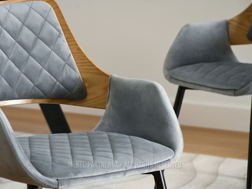 Scaun Morgana (stejar gri + negru)