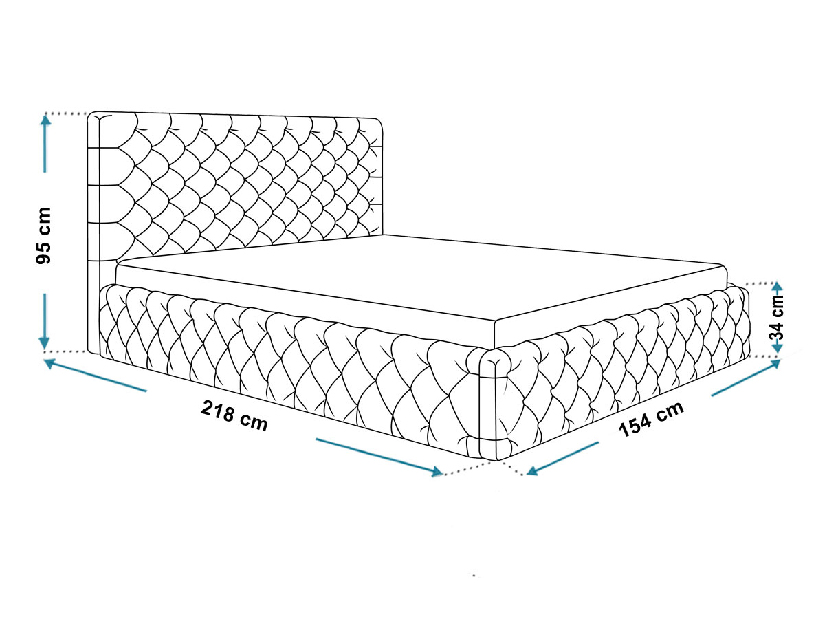 Manželská postel Slavio 8 140 cm (svetlosivá) (s roštom a úl. priestorom)