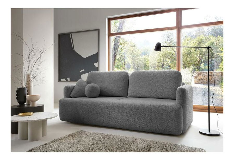 Canapea trei locuri Linaki (antracit + negru)