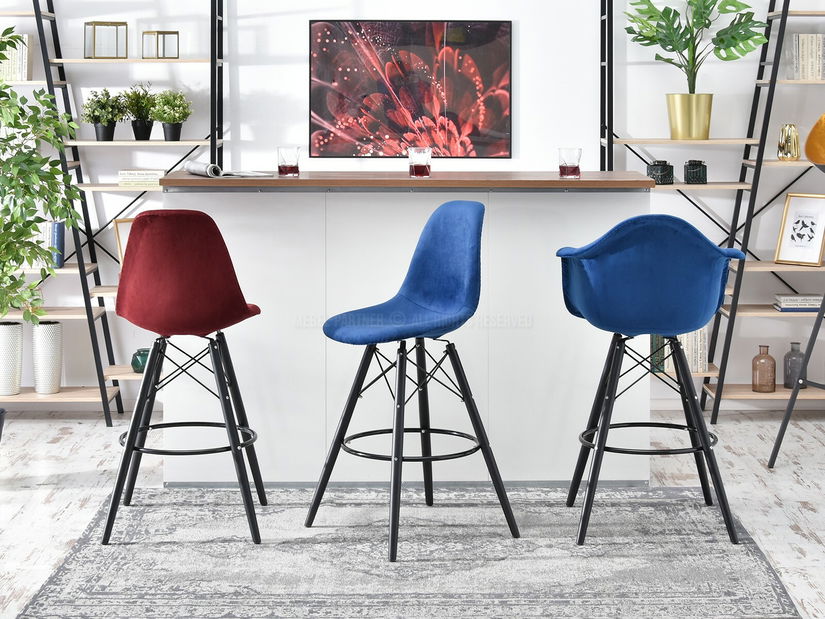 Stolička Epsie (námornícka + čierna)