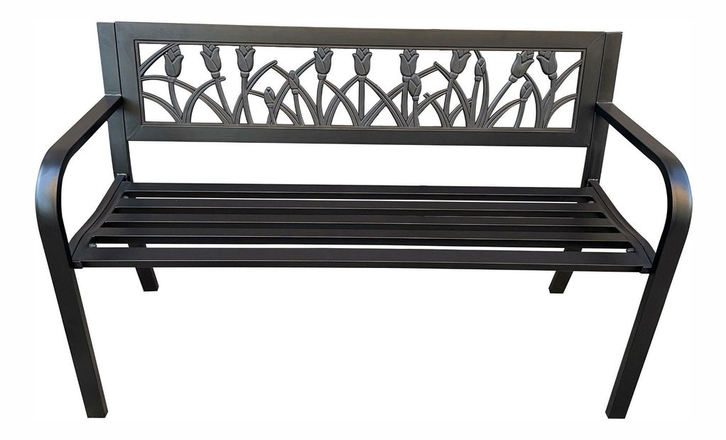 Záhradná lavička Luna (čierna)