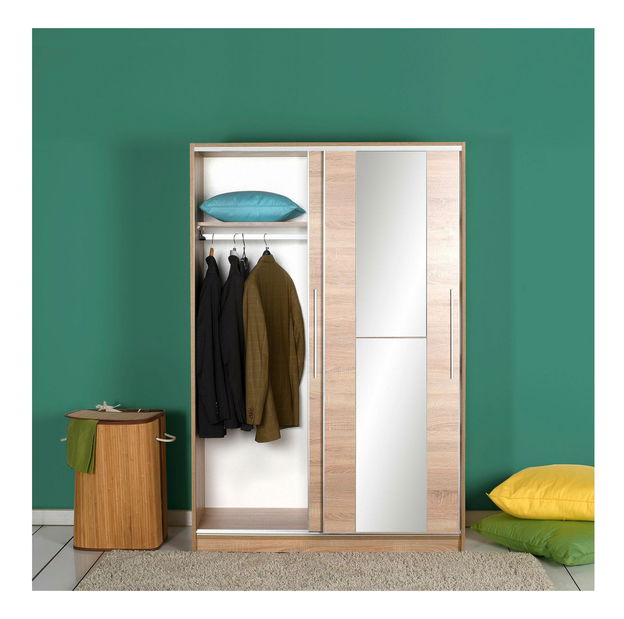 Dulap de haine cu uși culisante Seworella 4 (cu oglindă) (stejar sonoma)