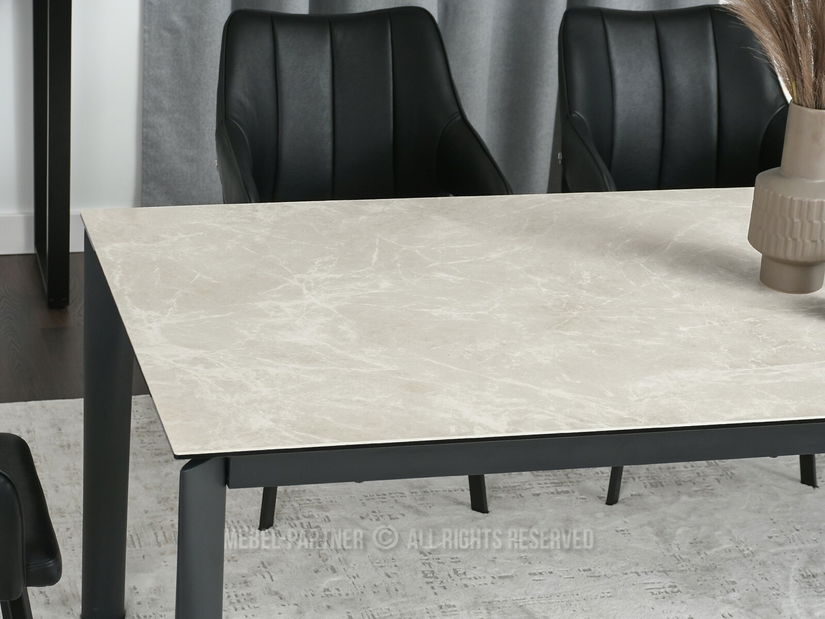 Jedálenský stôl Tornado (krémová + čierna)