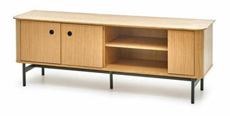 Tv stolík Sommer RTV1 (dub prírodný + čierna)