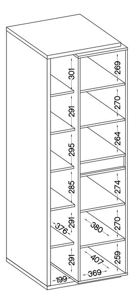 Obývacia stena Nancy 01 (svetlosivá + antracit)