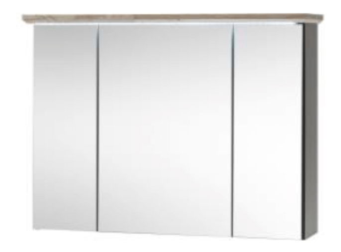 Skrinka so zrkadlom Taryne (tmavosivá)