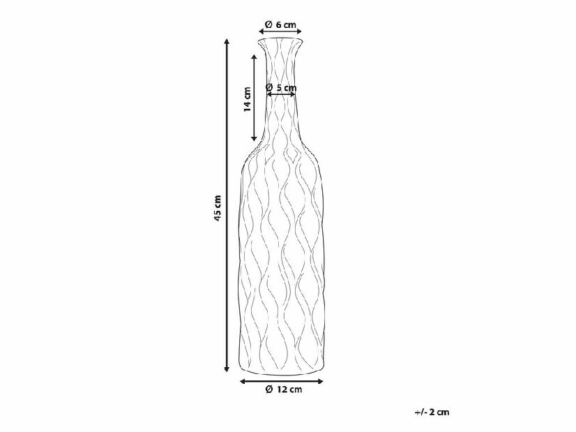 Vaza BITLIS 45 cm (stakloplastika) (srebrna)