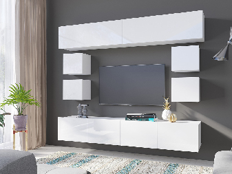 Mobilier living Calabria C16 (Alb) (fără iluminat)