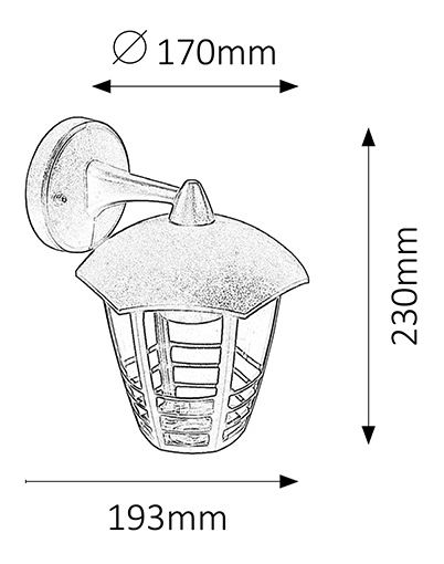 Kültéri lámpa Marseille 8617 (fekete)