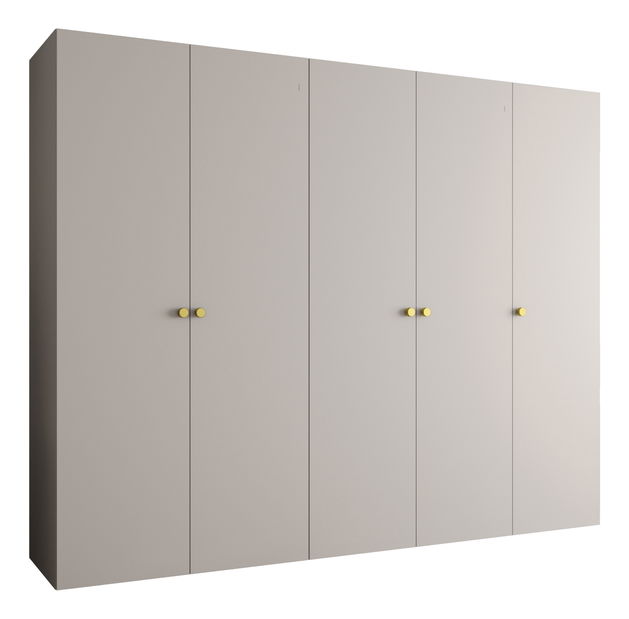 Ormar za garderobu 250 cm Parna 1 (kašmir + zlatna)