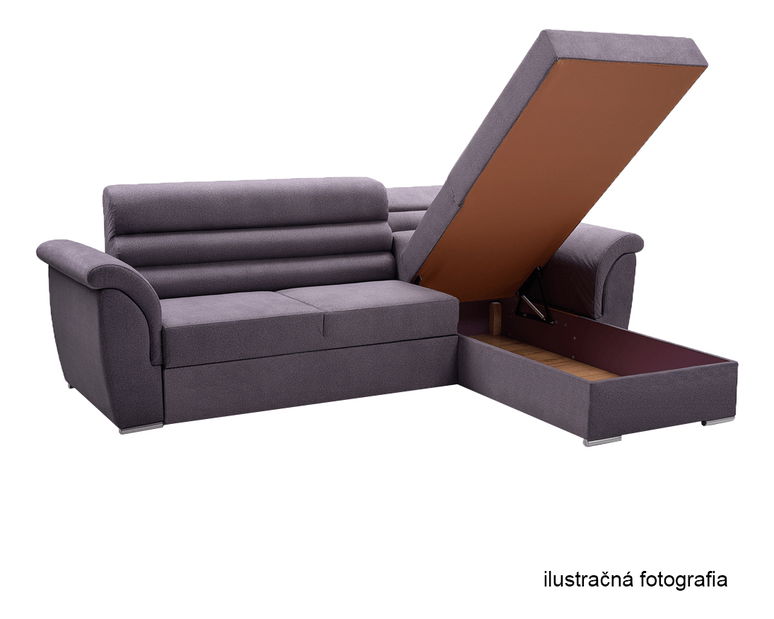 Rohová sedačka Foda (hnedá) (P)