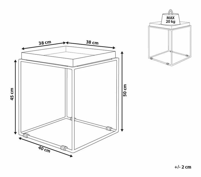 Konferenčný stolík Soacha (čierna)