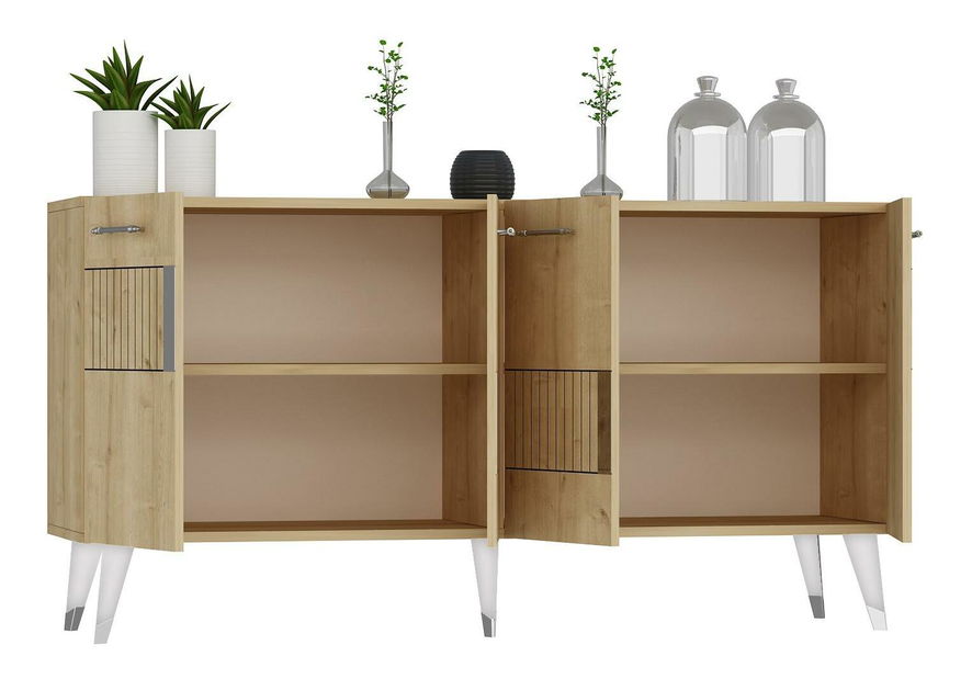 Skrinka Lotoka 1 (dub zafírový + strieborná) 