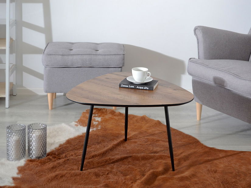 Dohányzóasztal Rossi Xl (dió + fekete)