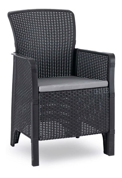 Set mobilier de grădină Filologia (negru) (pentru 2 persoane)