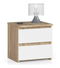 Nočný stolík Cleania CL2 (dub sonoma + biela)