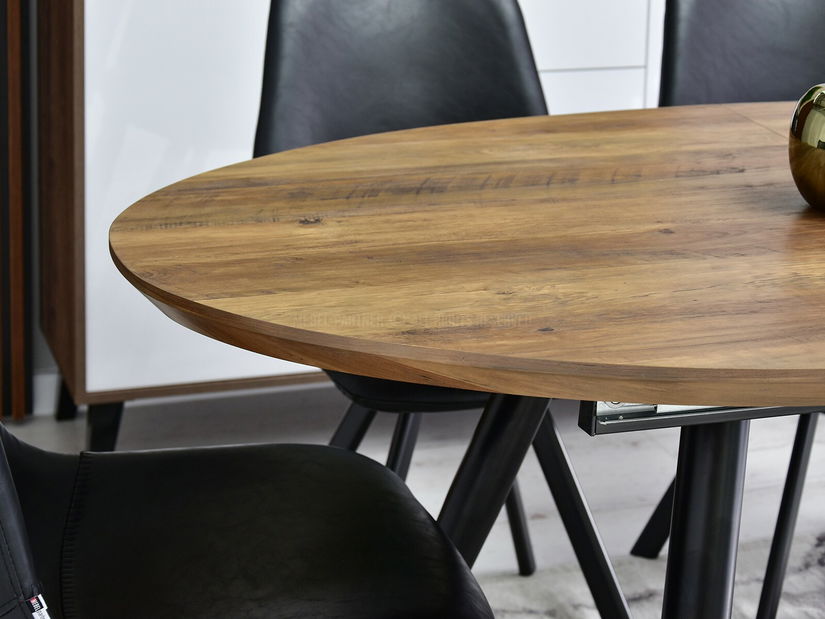 Blagovaonski stol Lisbon (orah + crna)