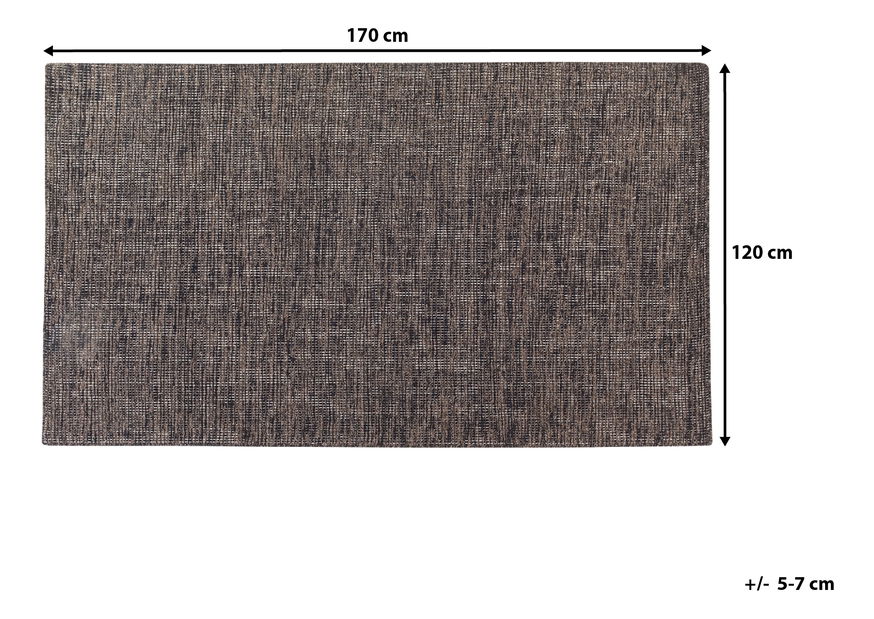 Szőnyeg 170 cm Satay (sötétbarna)