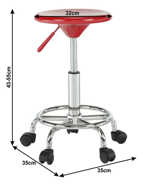 Barová stolička Mabilla 3 (červená)
