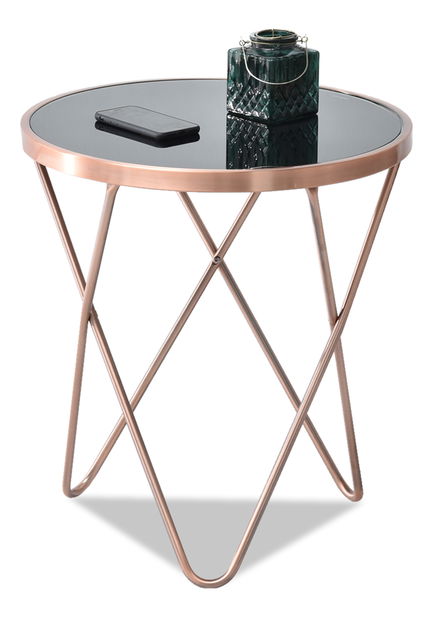 Măsuță de cafea Armin S (negru + cupru)