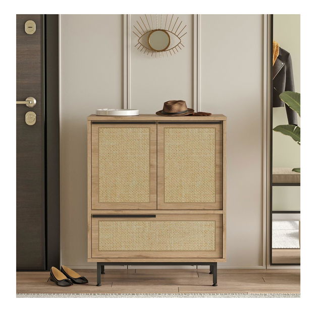 Dulap pentru pantofi Otto 8 (nuc + stejar)