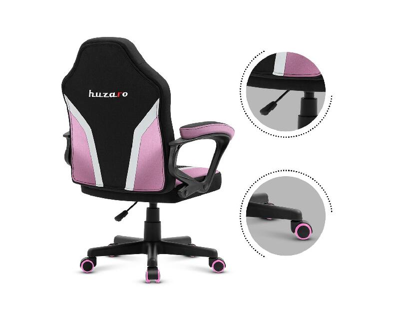 Scaun gaming pentru copii Rover 1 (negru + roz)