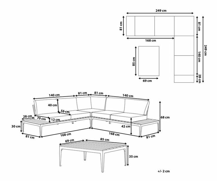 Sedacia súprava Pesaro (biela)
