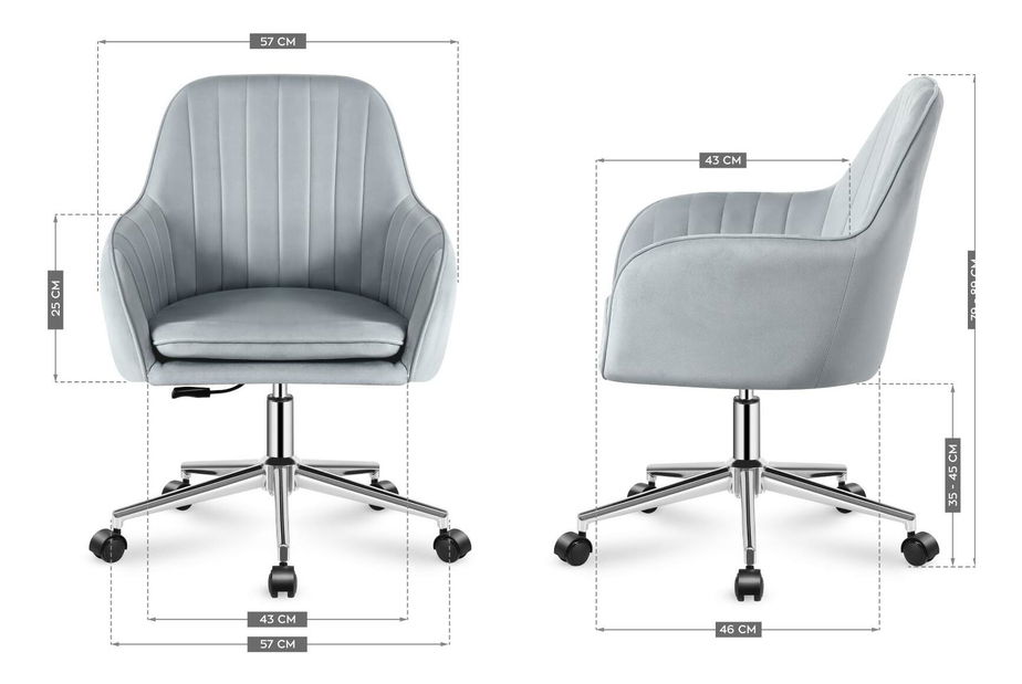 Kancelárske kreslo Forte 5.2 (svetlosivá)