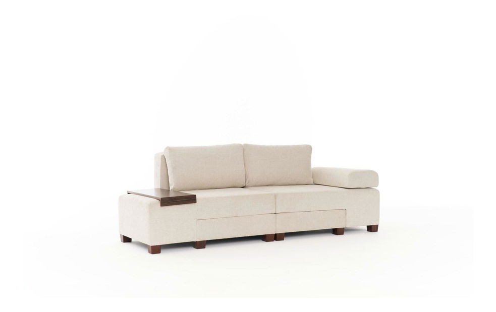 Canapea extensibilă Perenilla C (Crem + Nuc)