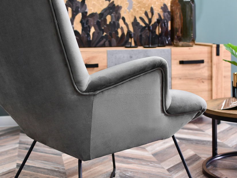 Fotoliu relax Nuttshell (gri + negru)