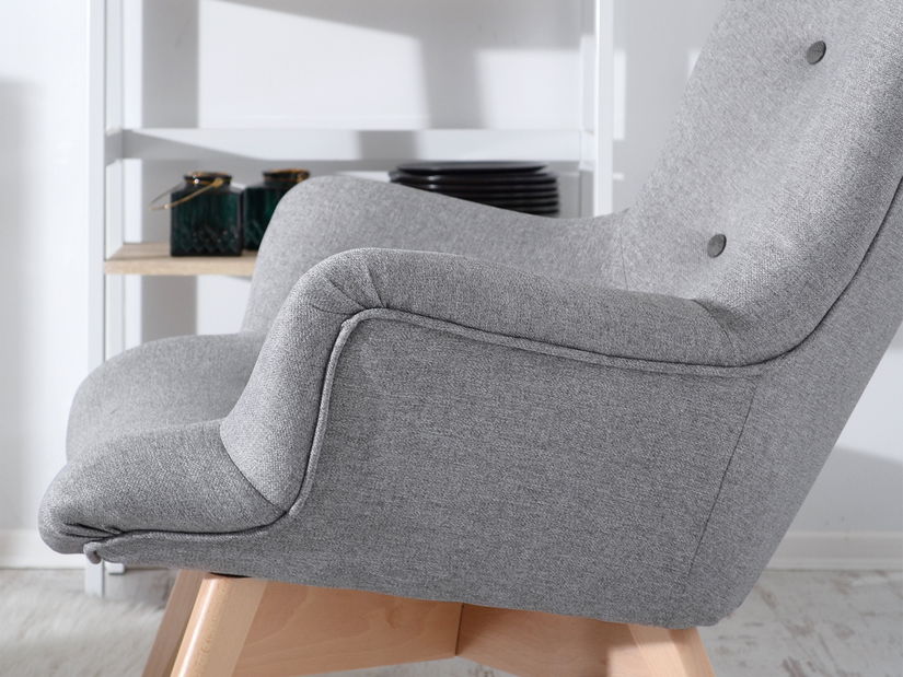 Dizajnové kreslo Florentino (sivá + biela)