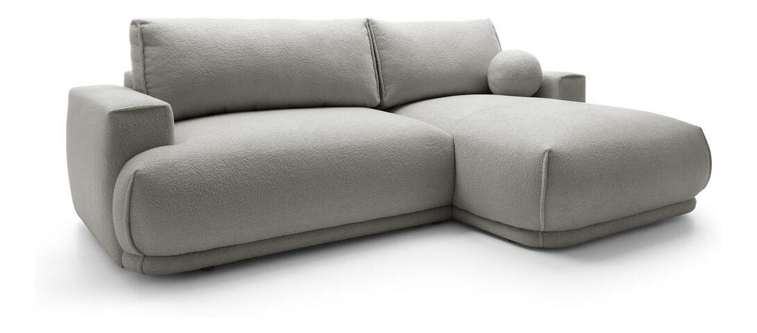 Rohová sedacia súprava Dita mini (P) (svetlosivá + čierna)