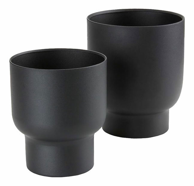 Set 2 ks kvetináčov Fdonina (čierna)