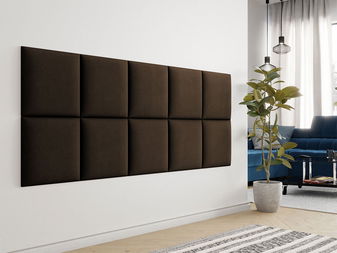 Čalúnený panel 42x42 cm (3 ks.) Mirjan Pag (tmavohnedá) *výpredaj
