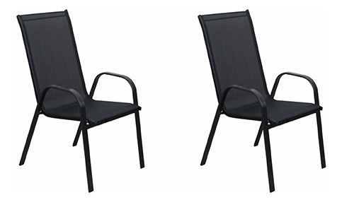 Kerti szék Morel (fekete) (2 db.) *bazár