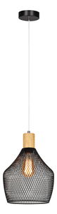 Lampă suspendată Karis (negru + natural)