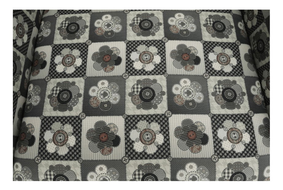 Kreslo ušiak Charlie patchwork N1