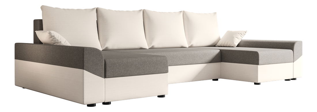 Kutna garnitura u obliku slova U Dusk U (krem + siva)