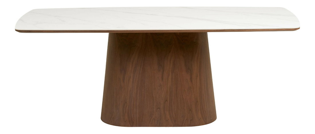 Blagovaonski stol Nealina 3 (bijela + tamnosmeđa)