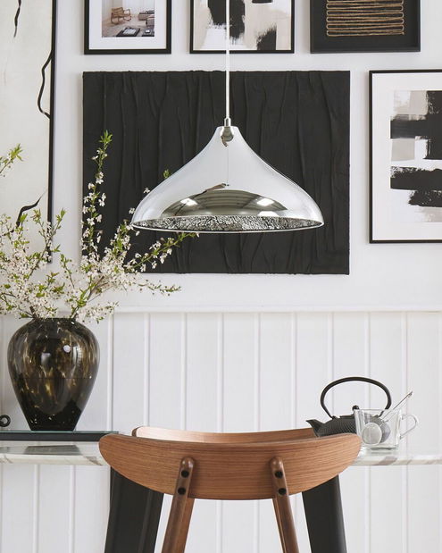 Závesná lampa Iskandar (strieborná)