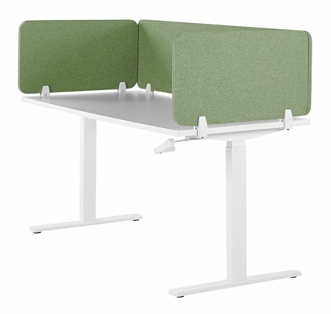 Panou separator birou 160 x 40 cm Walda (verde) 