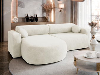 Rohová sedacia súprava Gdansk  (biela) *výpredaj