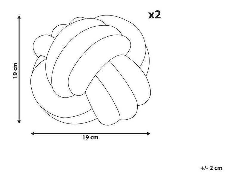 Díszpárna készlet (2 db.) 19 x 19 cm Malnia (sárga)